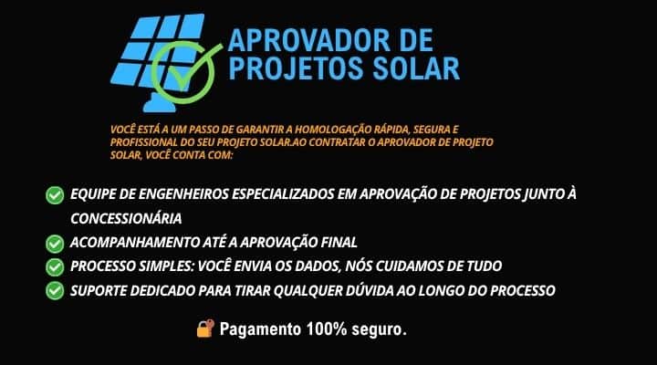 5,1 KWP A 10 KWP - ELABORAÇÃO, HOMOLOGAÇÃO E APROVAÇÃO DE PROJETO SOLAR