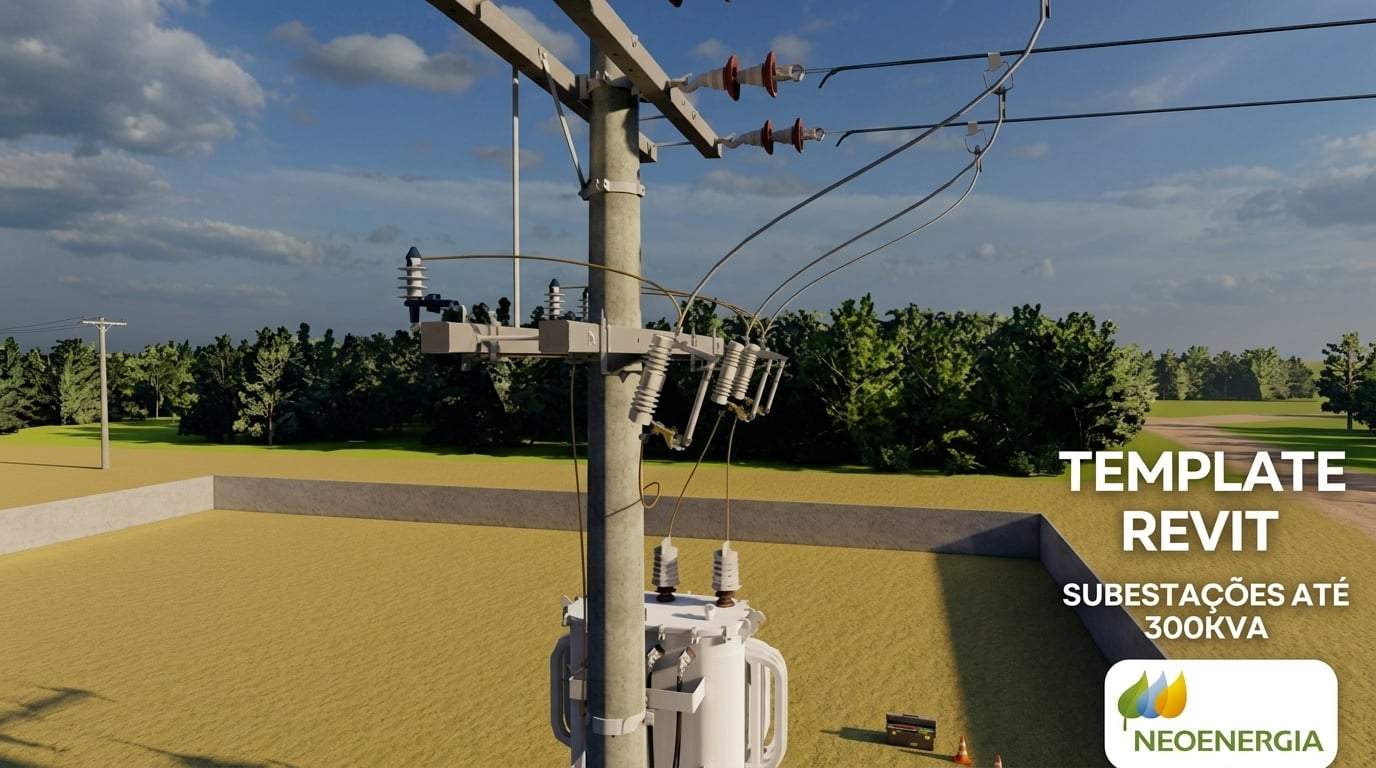 Template e Família para REVIT, Padrão de Entrada da Neoenergia para MT até 300kVA