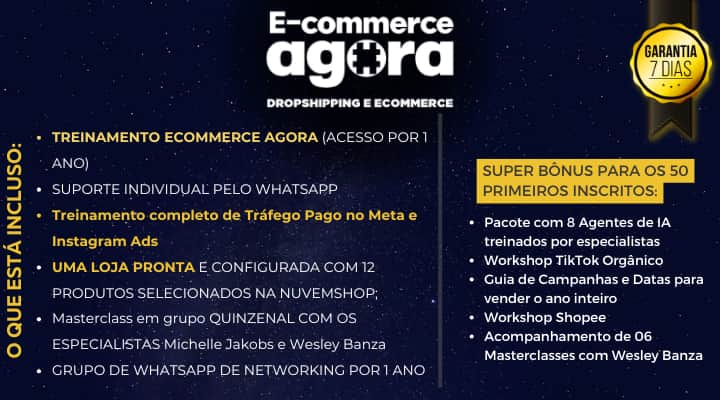 Treinamento Ecommerce Agora 5.0