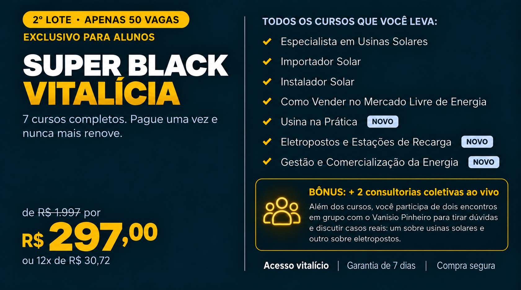 SUPER COMBO VITALÍCIO 2026 - Acesso aos 7 Cursos Vitallícios